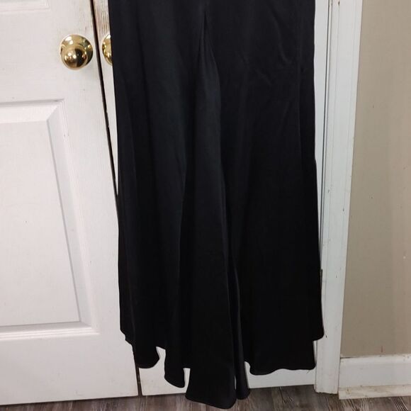 Lafayette 148 New York  black silver metallic one shoulder evening dress  Sz 8 - Picture 5 of 7